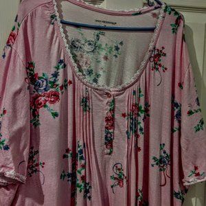 Pretty in Pink Lovely Nightgown By Only Necessities 5X 38/40